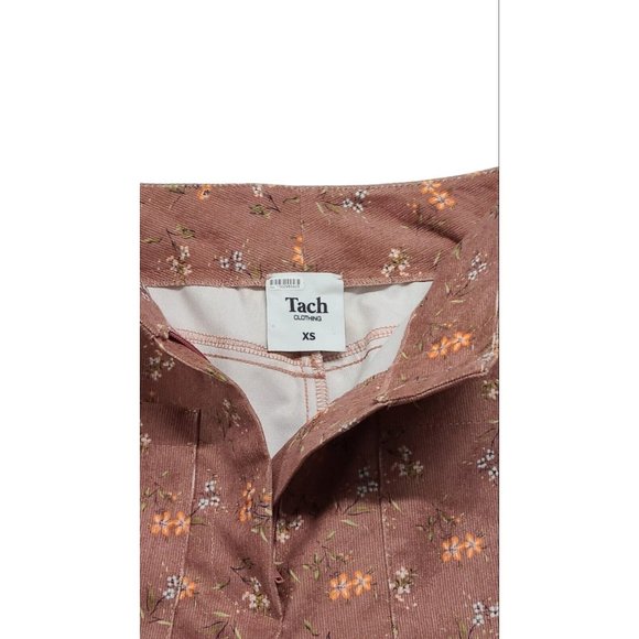 Tach Clothing Womens XS Cordouroy Pants Tie Front Wide Leg Floral Print - Picture 8 of 8